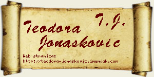 Teodora Jonašković vizit kartica